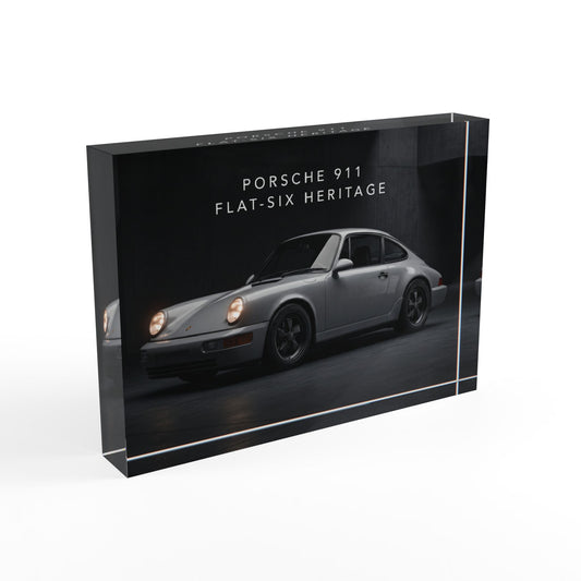 Porsche 911 (964) Flat-Six Heritage Photo Block – Art Acrylic Block