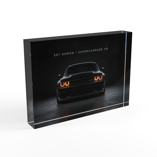 SRT Demon Supercharged V8 Photo Block – Art Acrylic Block