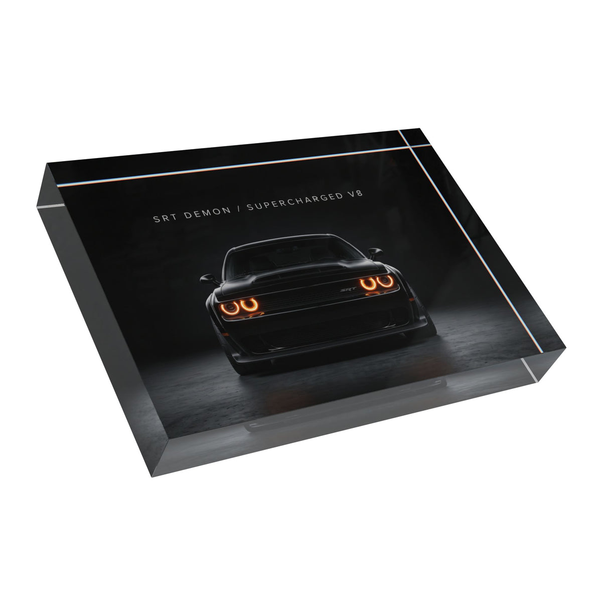 SRT Demon Supercharged V8 Photo Block – Art Acrylic Block