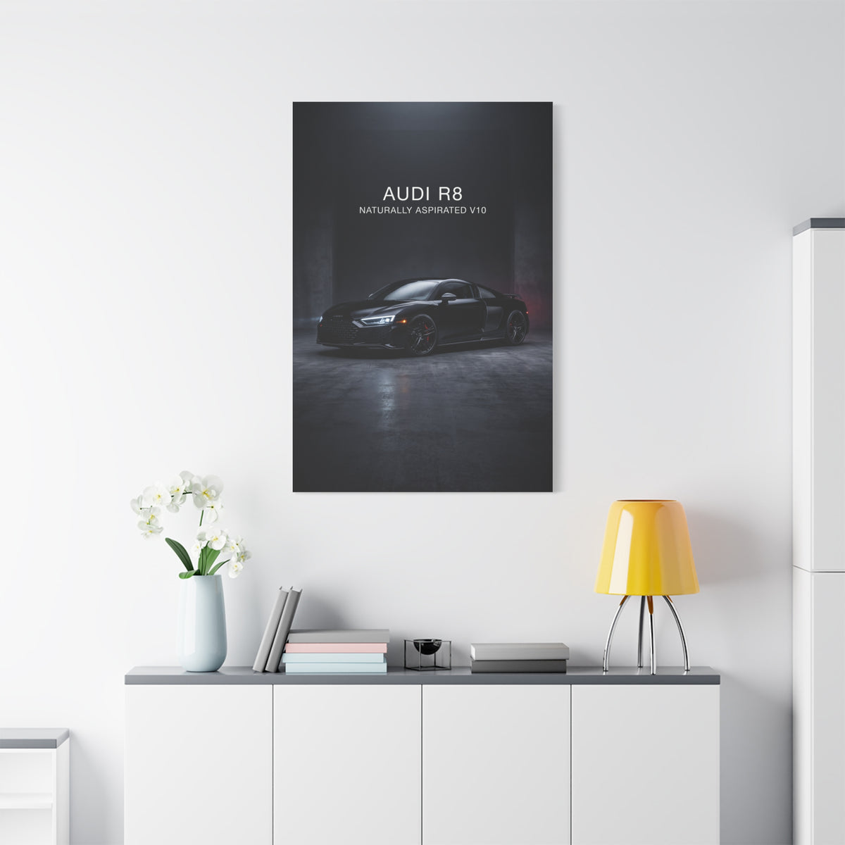 Audi R8 Naturally Aspirated V10 Sports Car Matte Canvas Wall Art