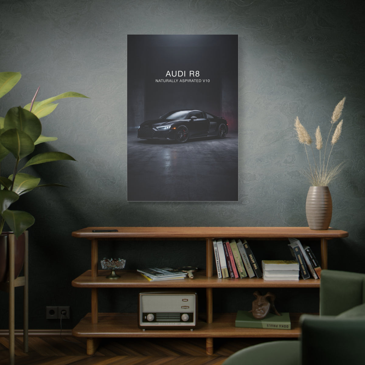 Audi R8 Naturally Aspirated V10 Sports Car Matte Canvas Wall Art