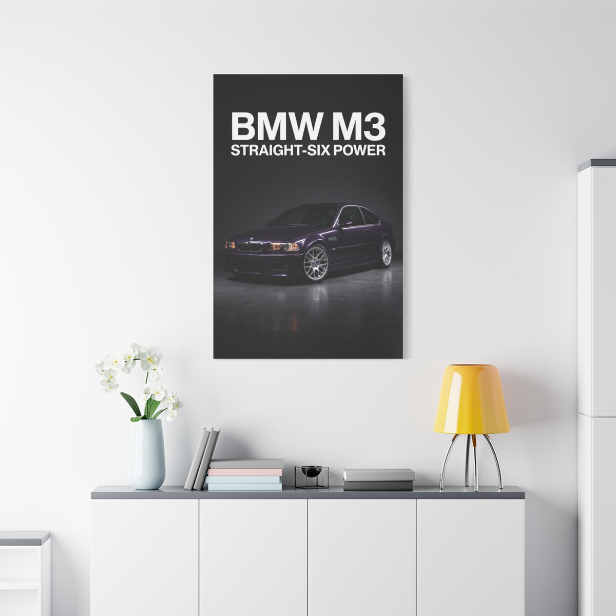 BMW M3 E46 Straight-Six Power Matte Canvas Wall Art