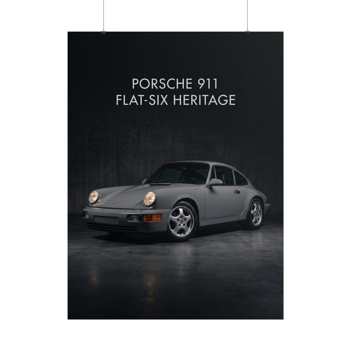 Porsche 911 (964) Flat-Six Heritage Rolled Poster