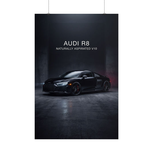 Audi R8 Naturally Aspirated V10 Sports Car Rolled Poster