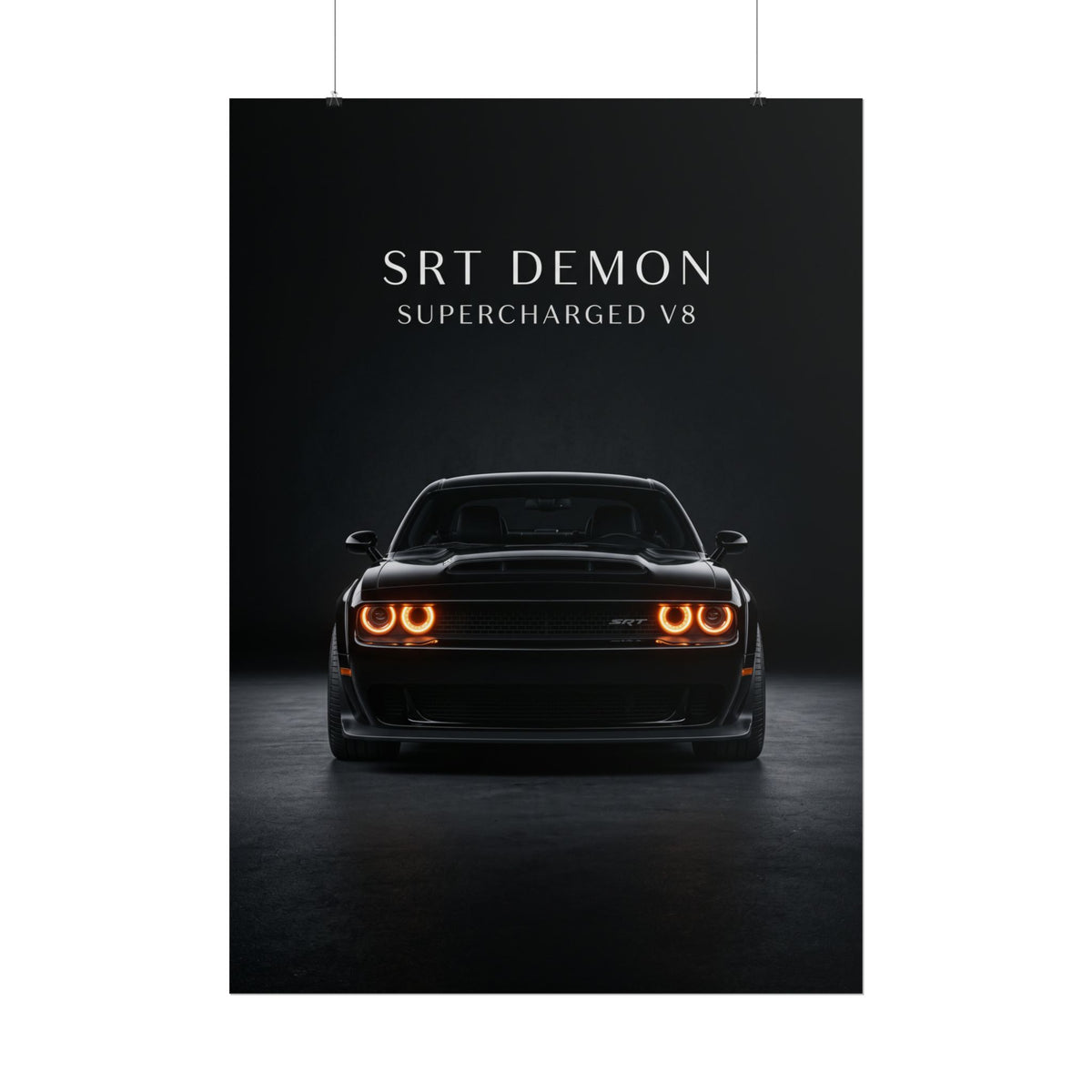 SRT Demon Supercharged V8 Muscle Car Rolled Poster