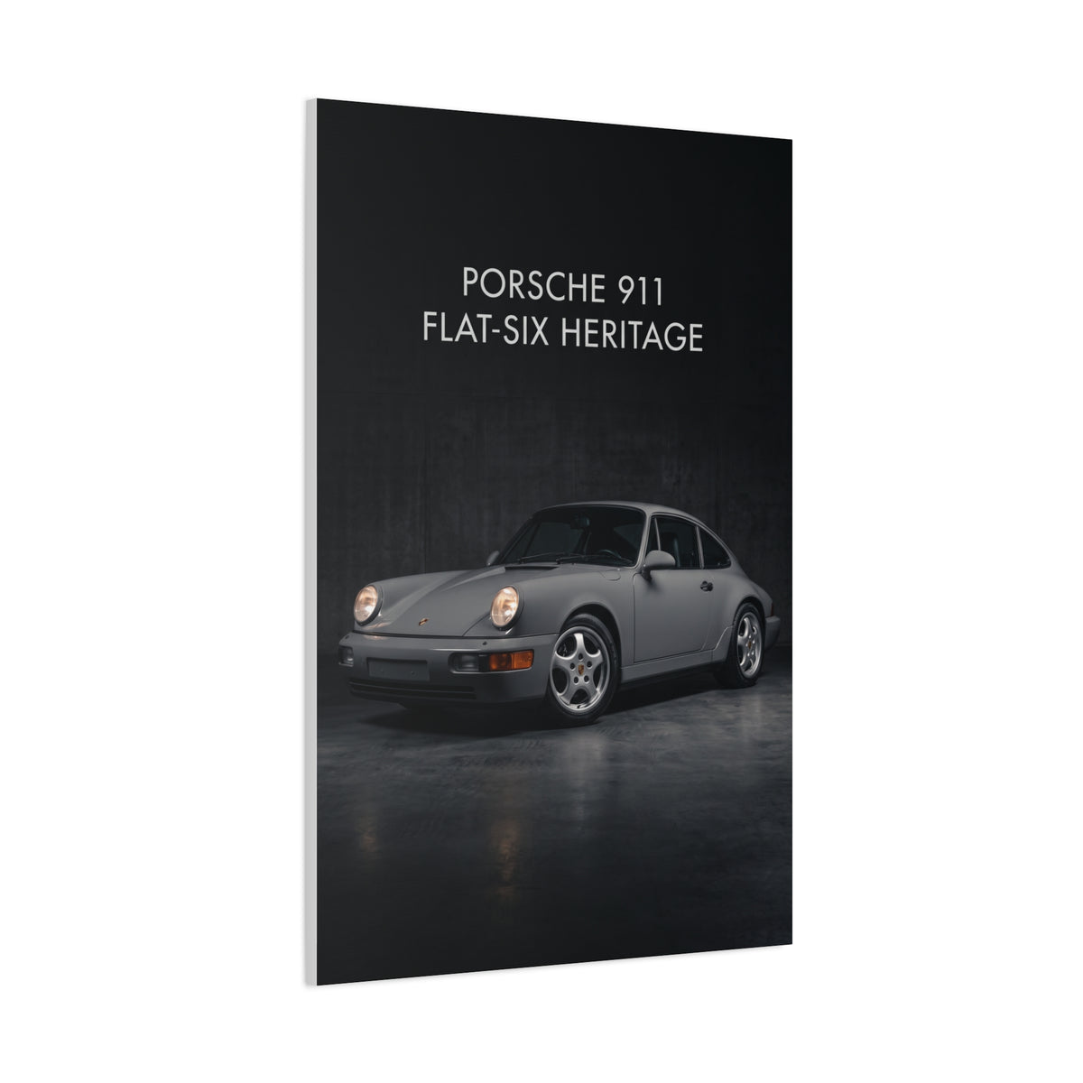 Porsche 911 (964) Flat-Six Heritage Matte Canvas Wall Art