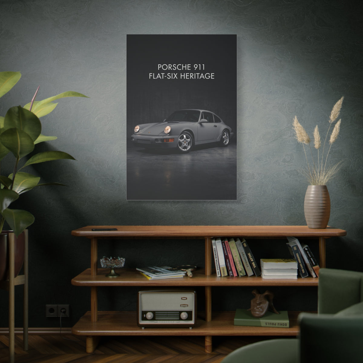Porsche 911 (964) Flat-Six Heritage Matte Canvas Wall Art