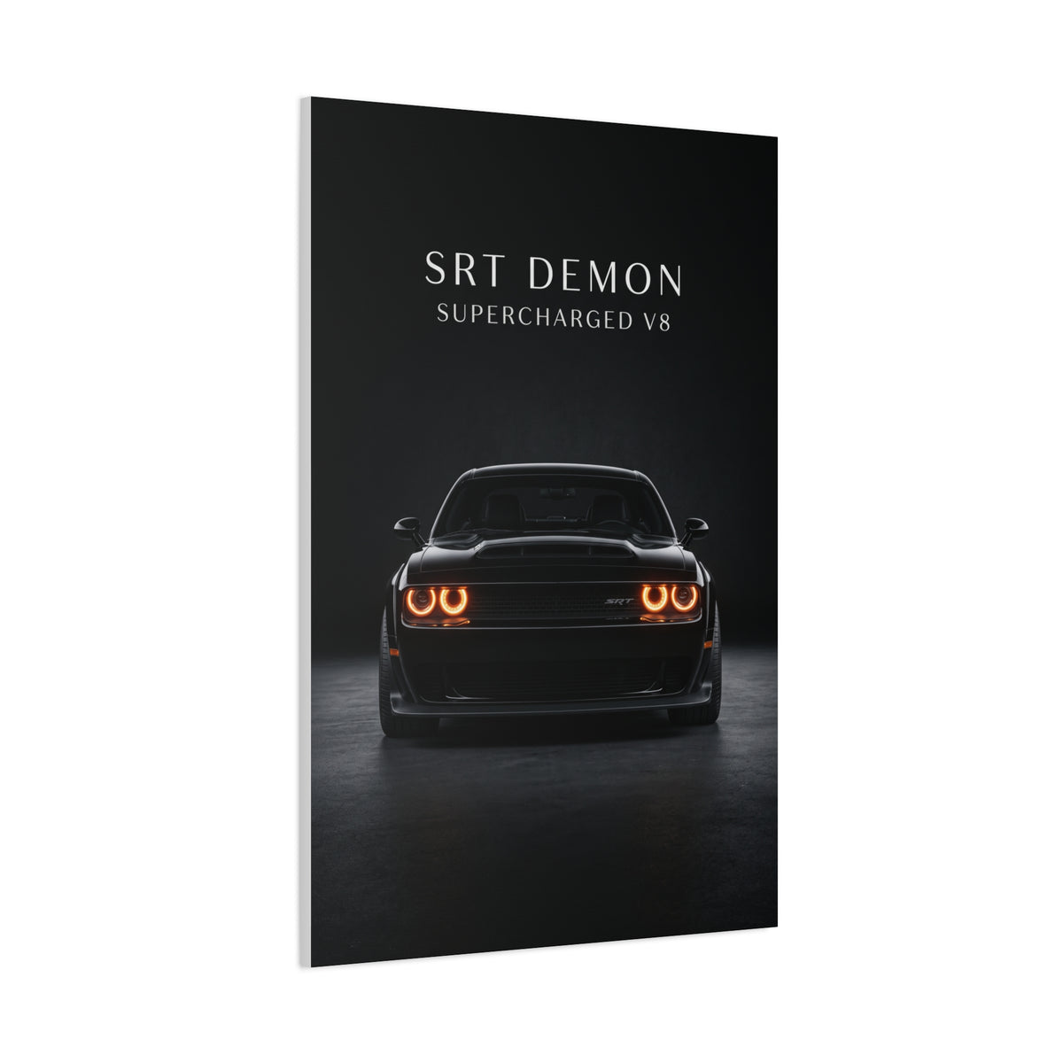 SRT Demon Supercharged V8 Muscle Car Matte Canvas Wall Art