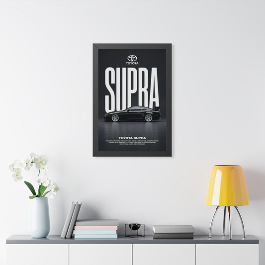 Toyota Supra MK4 Minimalist Wall Art — JDM Framed Fine Art Print