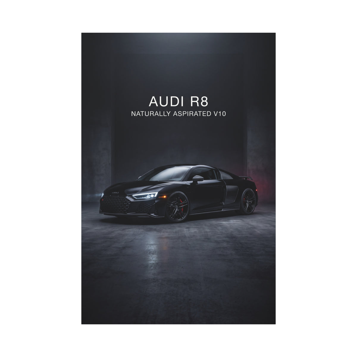 Audi R8 Naturally Aspirated V10 Sports Car Matte Canvas Wall Art