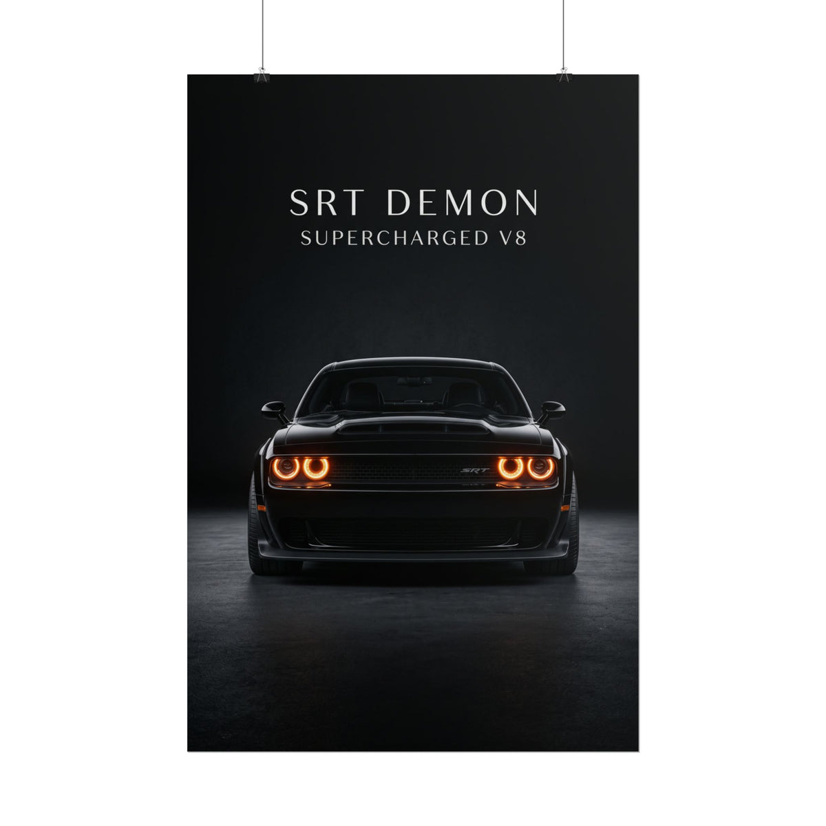 SRT Demon Supercharged V8 Muscle Car Rolled Poster