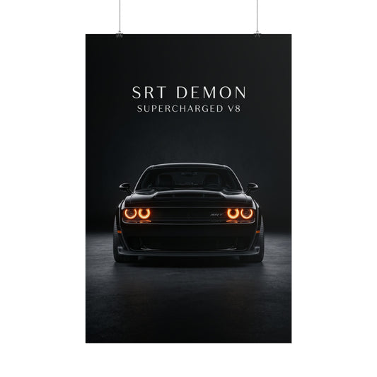 SRT Demon Supercharged V8 Muscle Car Rolled Poster