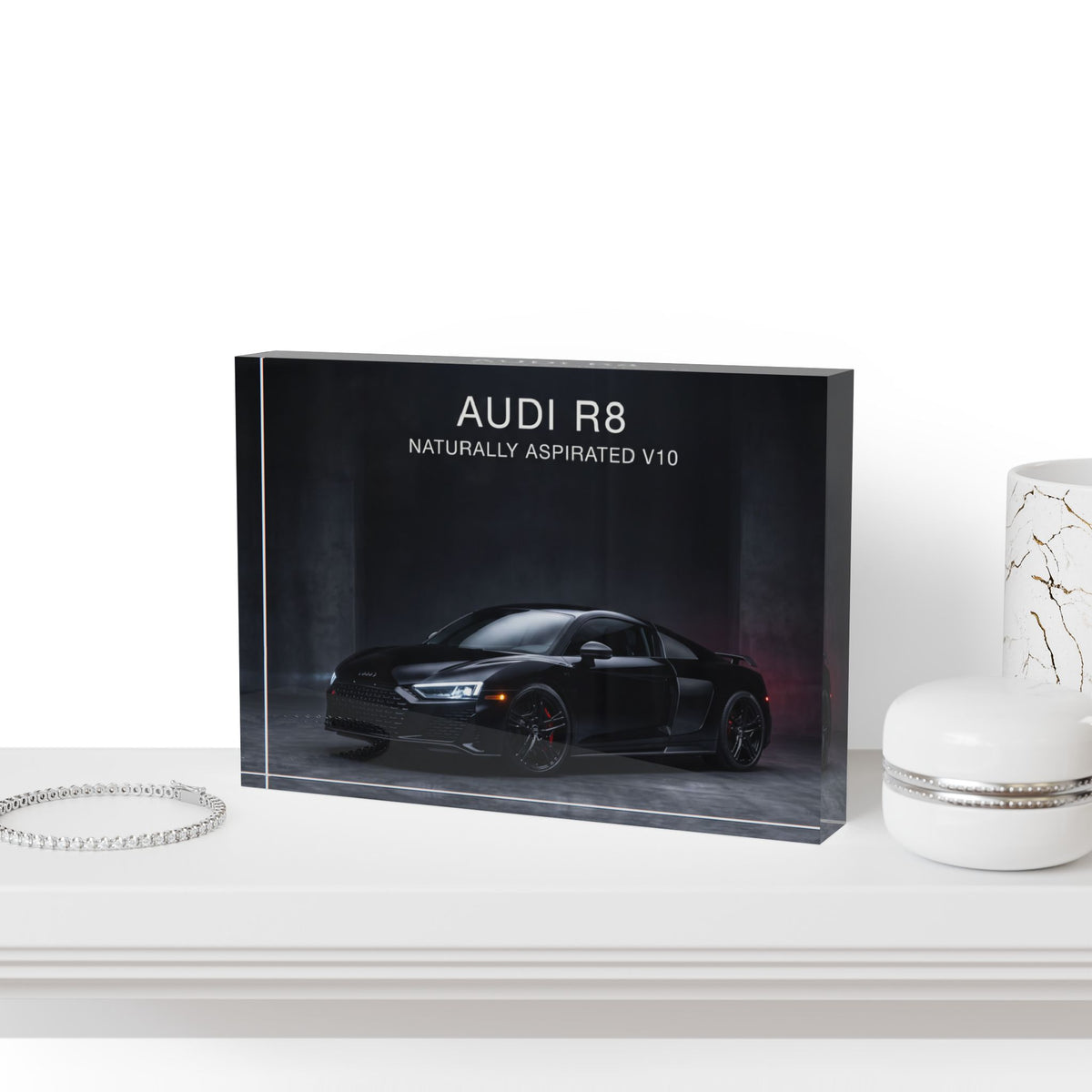 Audi R8 Naturally Aspirated V10 Photo Block – Art Acrylic Block