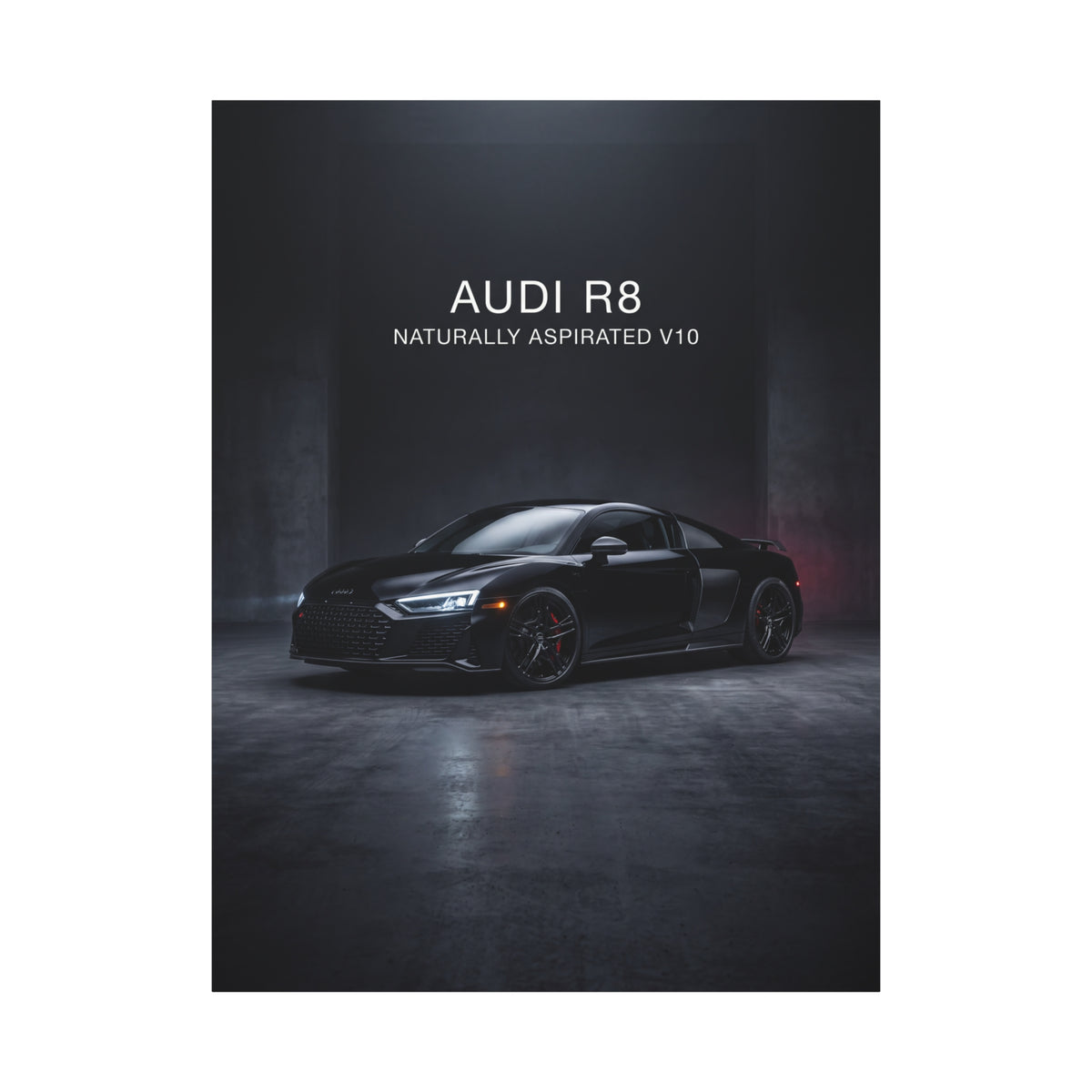 Audi R8 Naturally Aspirated V10 Sports Car Matte Canvas Wall Art