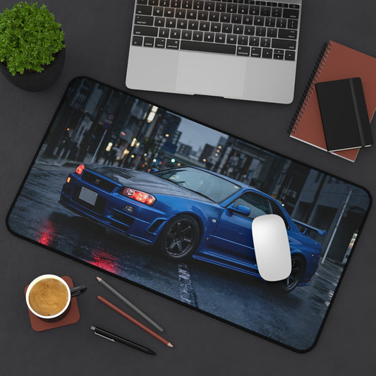 Blue Nissan Skyline GT-R Desk Mat