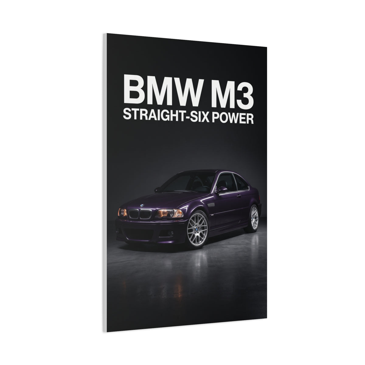BMW M3 E46 Straight-Six Power Matte Canvas Wall Art