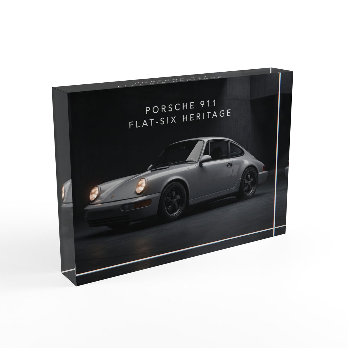 Porsche 911 (964) Flat-Six Heritage Photo Block – Art Acrylic Block