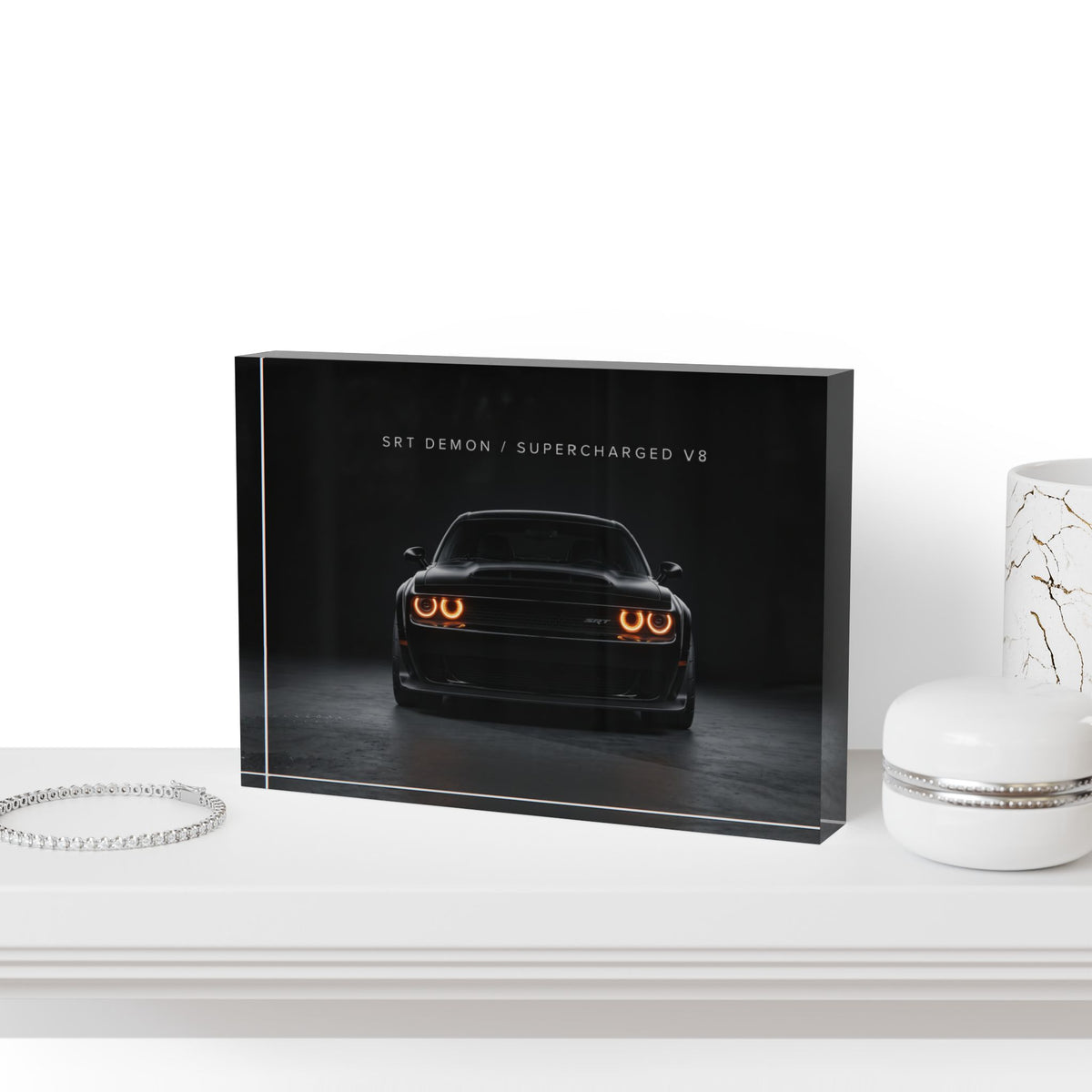 SRT Demon Supercharged V8 Photo Block – Art Acrylic Block