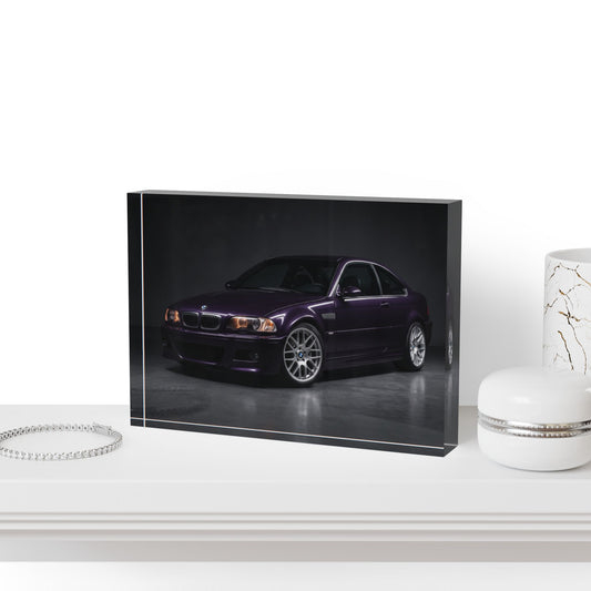 BMW M3 E46 Clean Photo Block – Art Acrylic Block