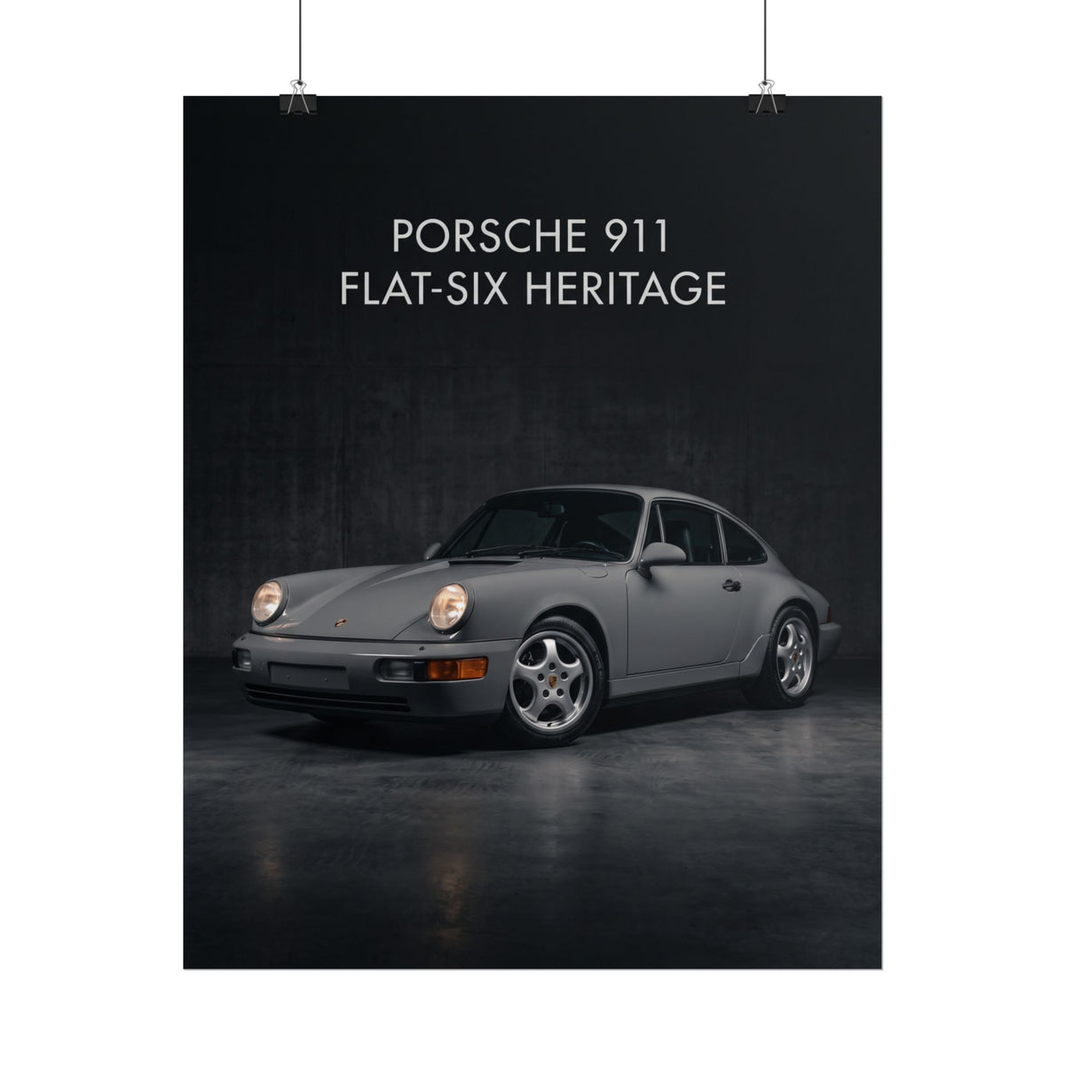 Porsche 911 (964) Flat-Six Heritage Rolled Poster