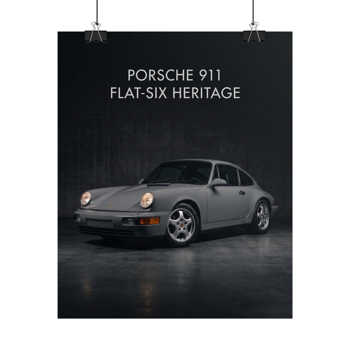 Porsche 911 (964) Flat-Six Heritage Rolled Poster