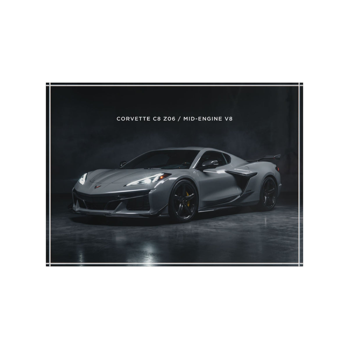 Corvette C8 Z06 Mid‑Engine V8 Photo Block – Art Acrylic Block