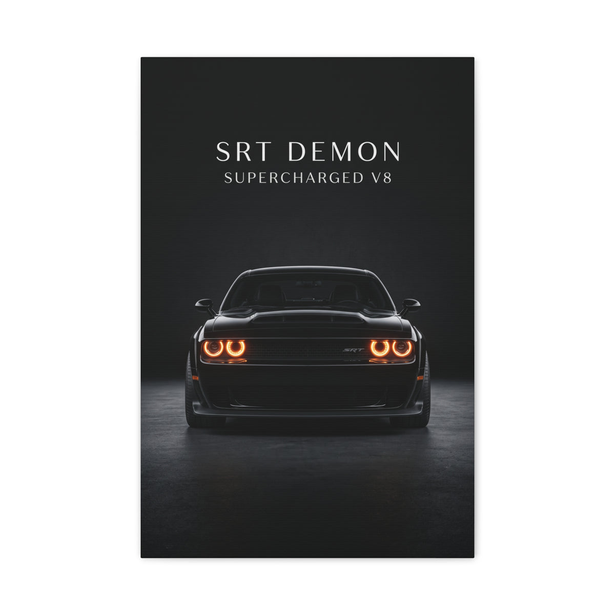 SRT Demon Supercharged V8 Muscle Car Matte Canvas Wall Art