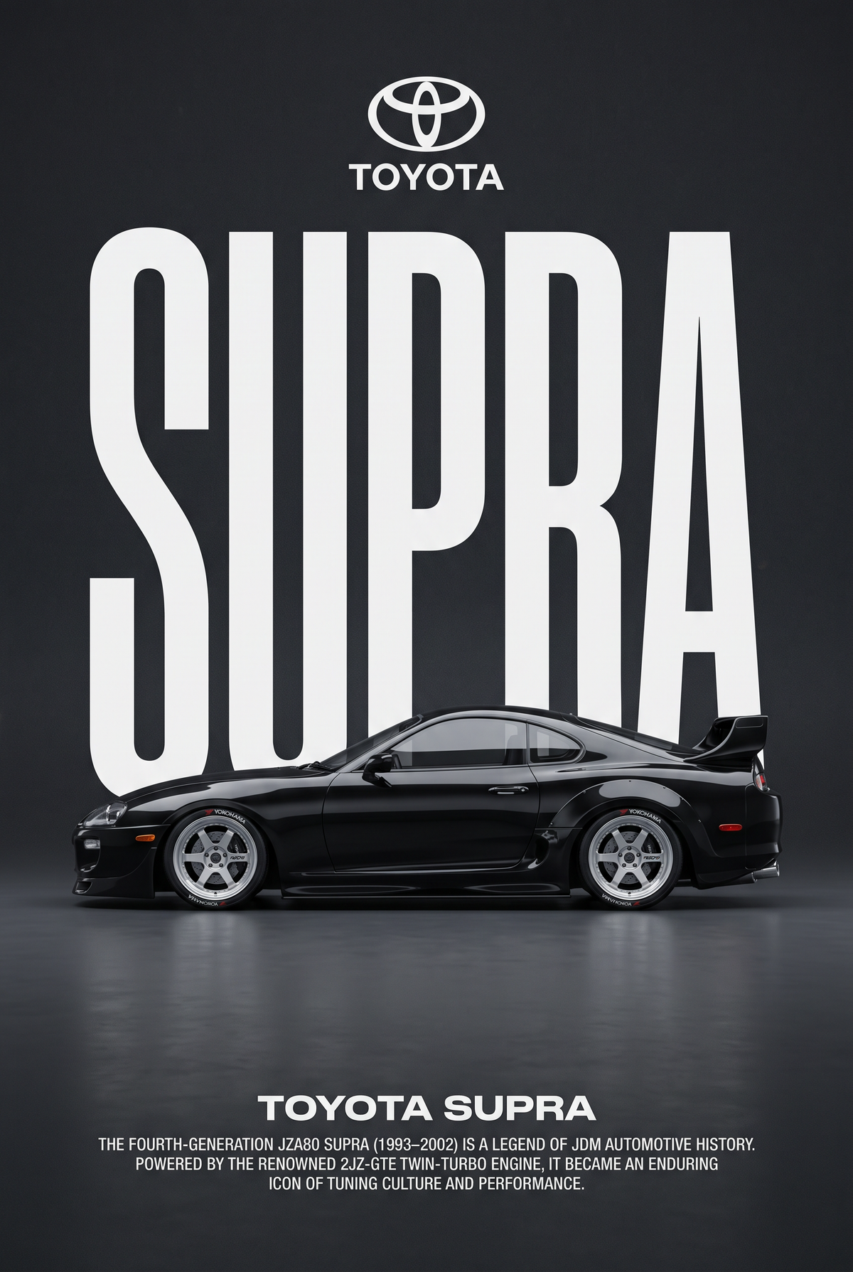 Toyota Supra MK4 Minimalist Poster — JDM Art Poster