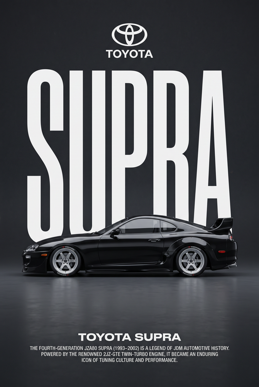Toyota Supra MK4 Minimalist Poster — JDM Art Poster