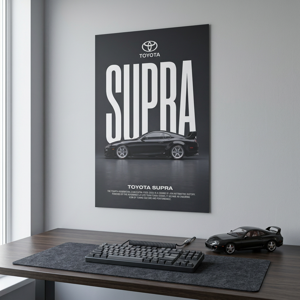 Toyota Supra MK4 Minimalist Poster — JDM Art Poster