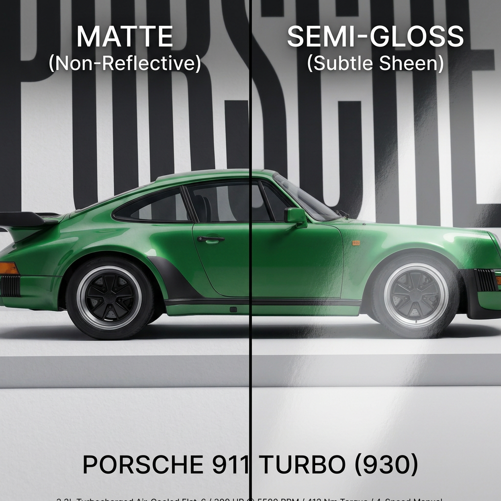 Porsche 911 Turbo 930 Minimalist Art Print — Automotive Art Poster
