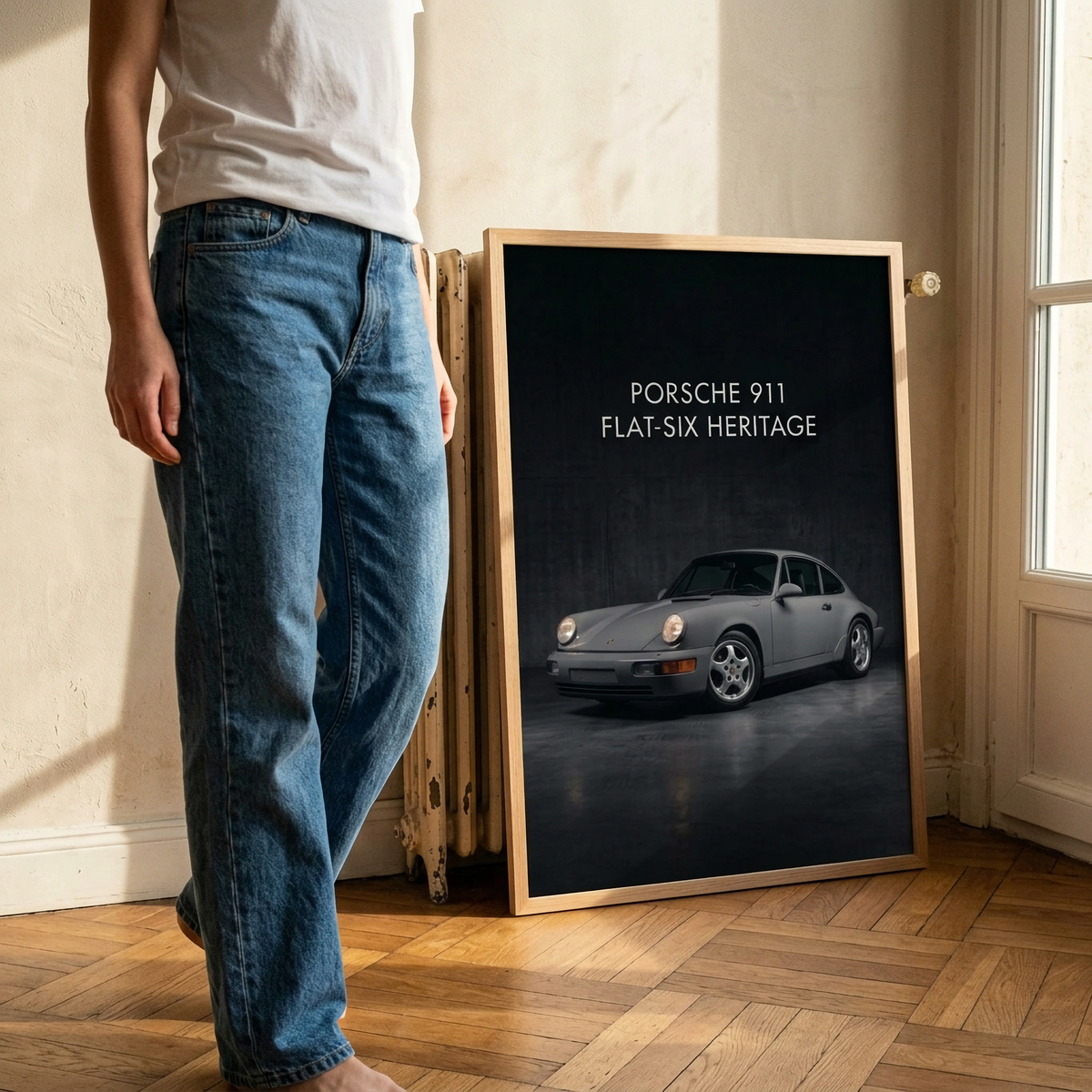 Porsche 911 (964) Flat-Six Heritage Framed Fine Art Print