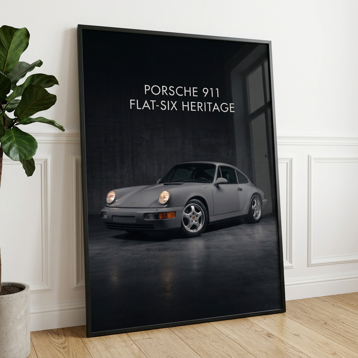 Porsche 911 (964) Flat-Six Heritage Framed Fine Art Print