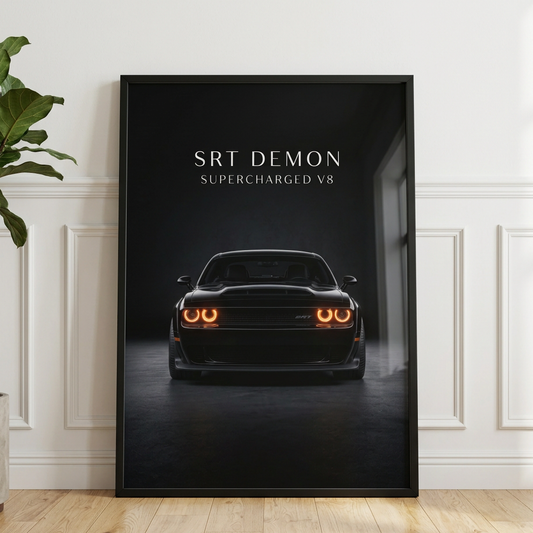 SRT Demon Supercharged V8 Muscle Car Rolled Poster