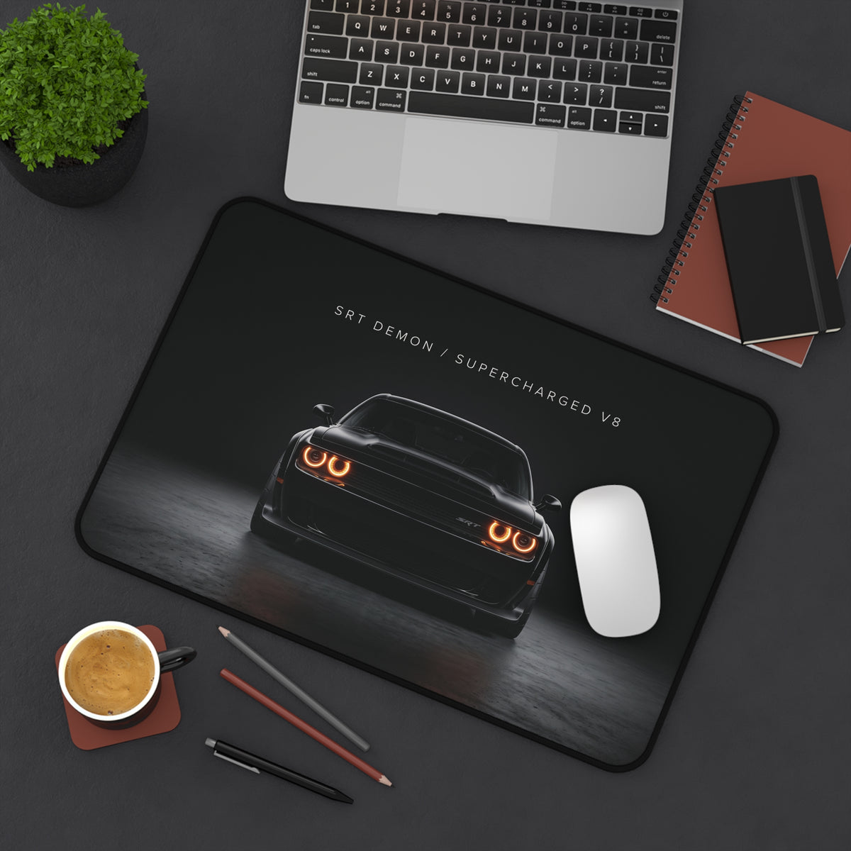 Muscle Car Desk Mat — SRT Demon Supercharged V8 Gaming Mouse Pad