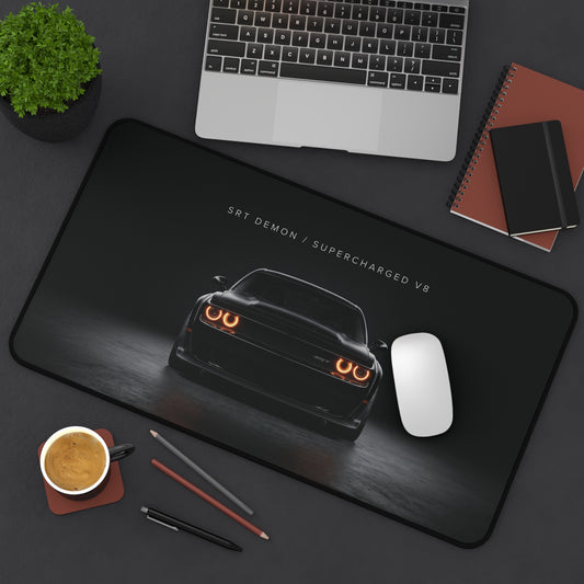 Muscle Car Desk Mat — SRT Demon Supercharged V8 Gaming Mouse Pad