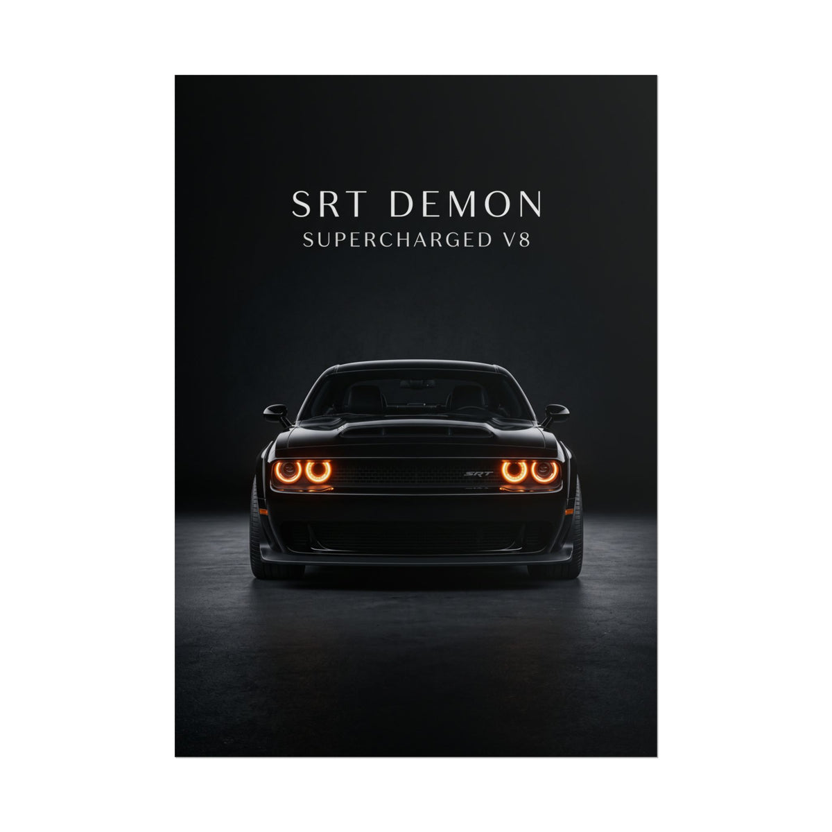SRT Demon Supercharged V8 Muscle Car Rolled Poster