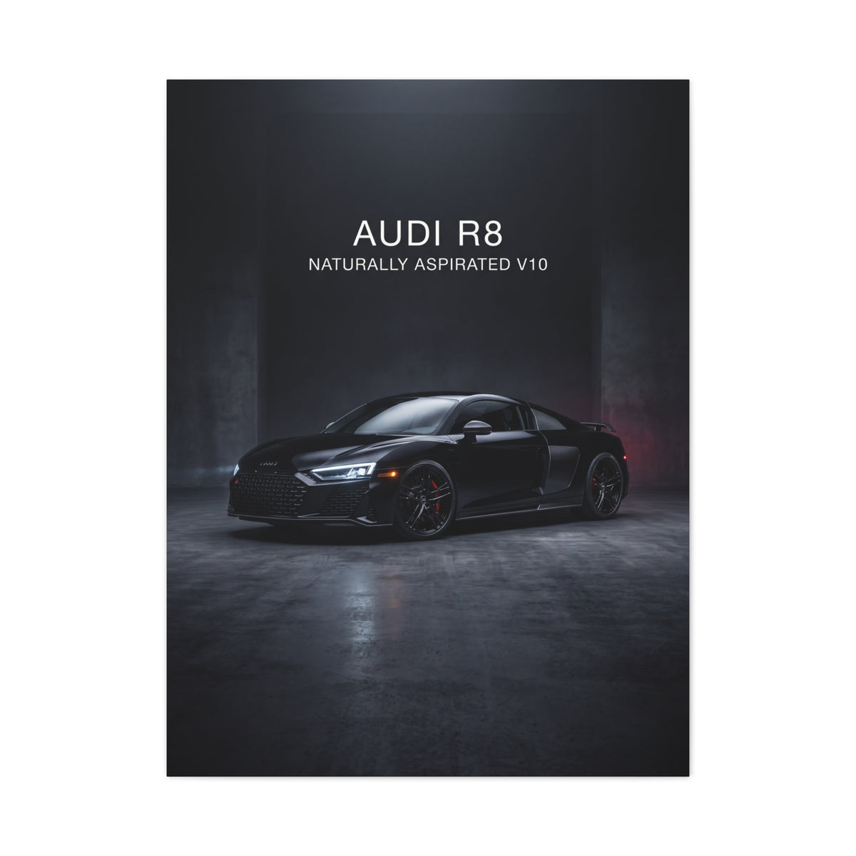 Audi R8 Naturally Aspirated V10 Sports Car Matte Canvas Wall Art