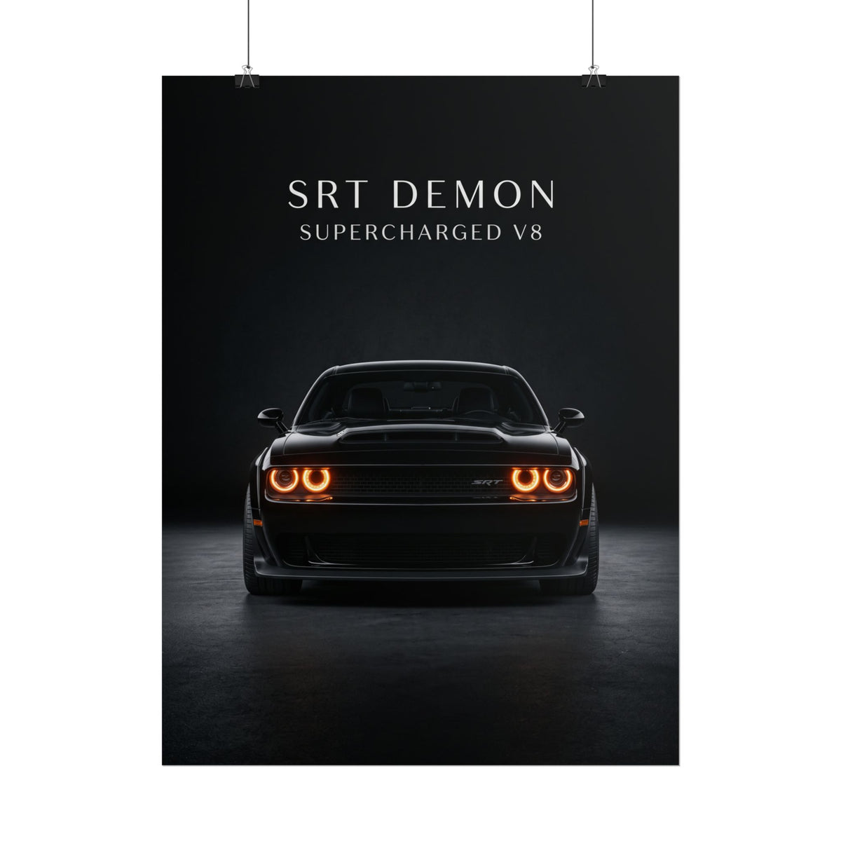 SRT Demon Supercharged V8 Muscle Car Rolled Poster