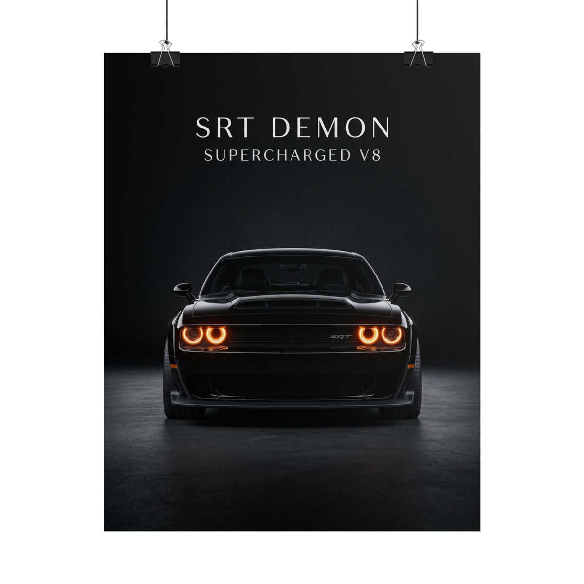 SRT Demon Supercharged V8 Muscle Car Rolled Poster