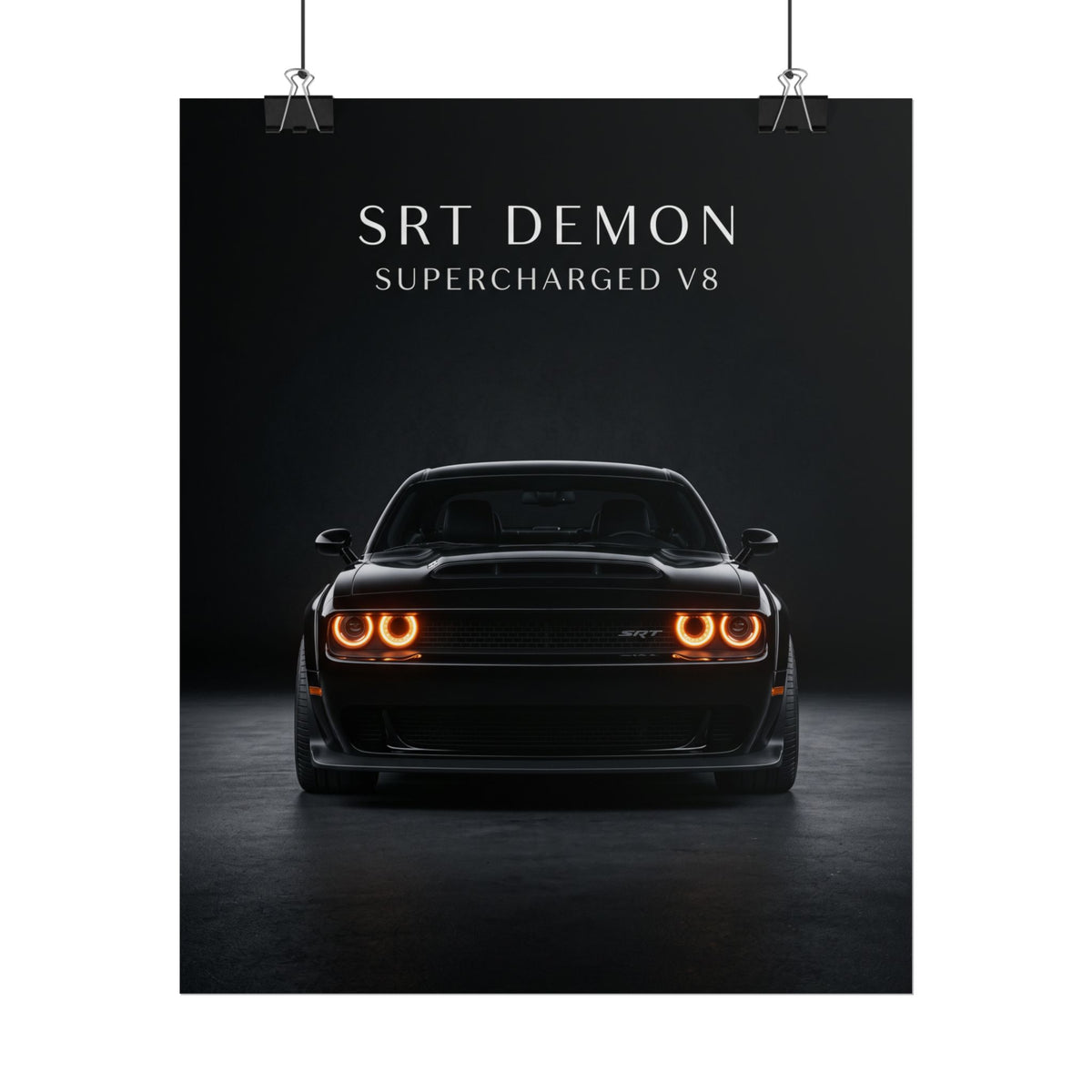 SRT Demon Supercharged V8 Muscle Car Rolled Poster