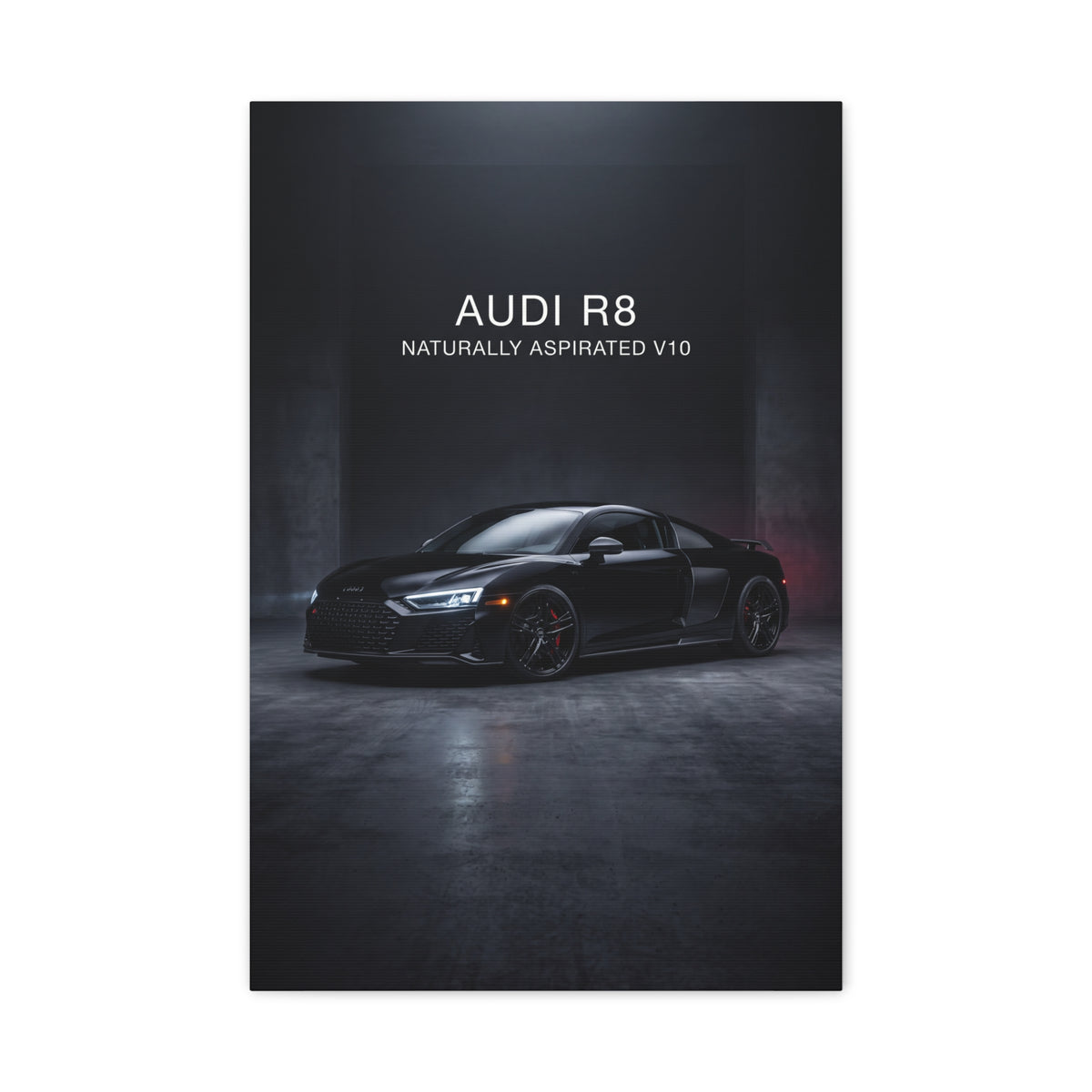 Audi R8 Naturally Aspirated V10 Sports Car Matte Canvas Wall Art