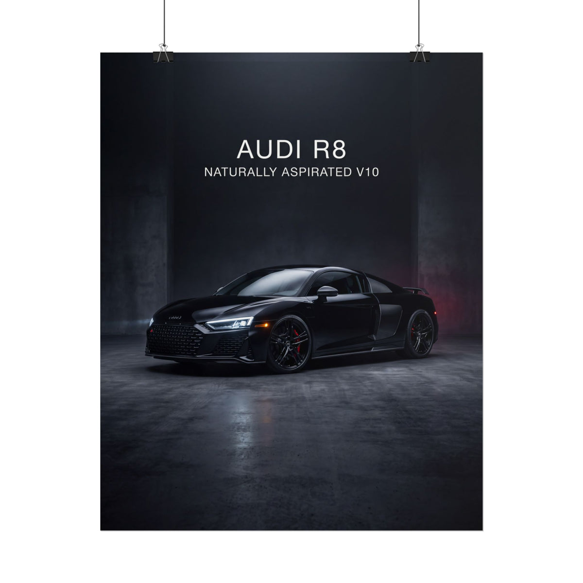 Audi R8 Naturally Aspirated V10 Sports Car Rolled Poster