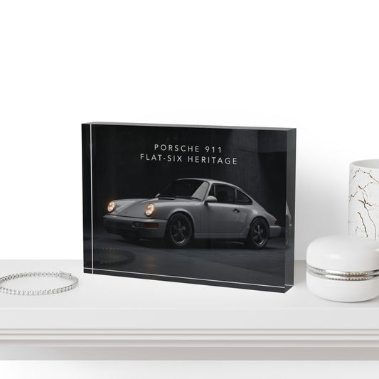 Porsche 911 (964) Flat-Six Heritage Photo Block – Art Acrylic Block