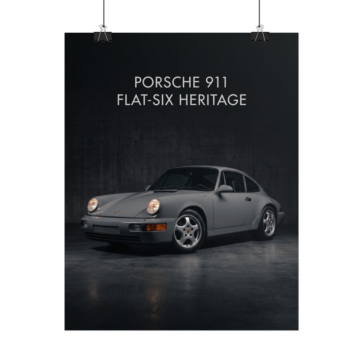 Porsche 911 (964) Flat-Six Heritage Rolled Poster