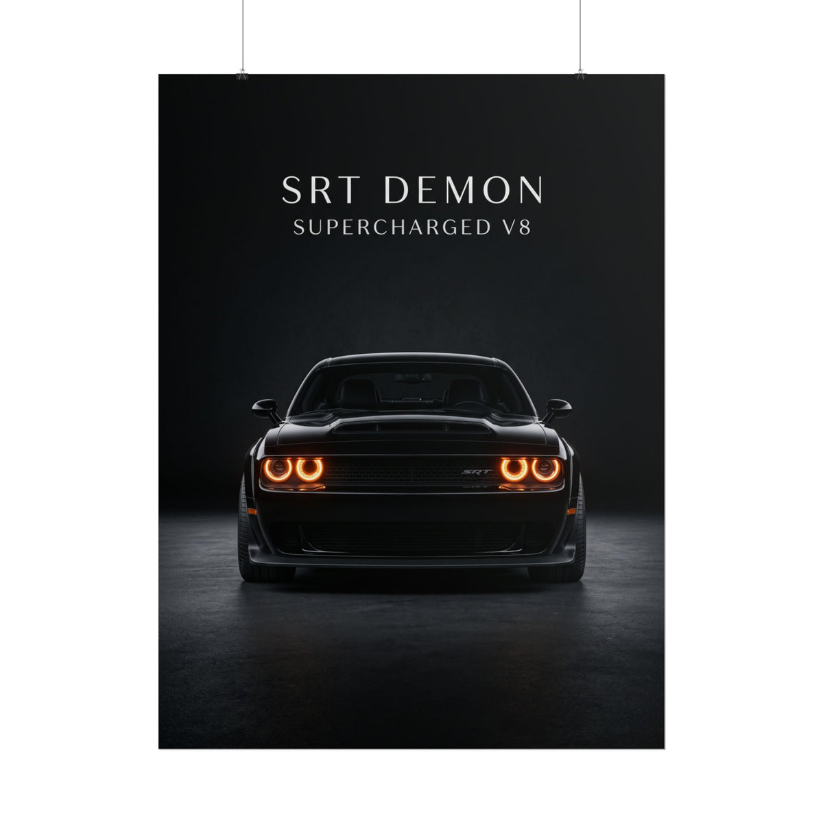 SRT Demon Supercharged V8 Muscle Car Rolled Poster