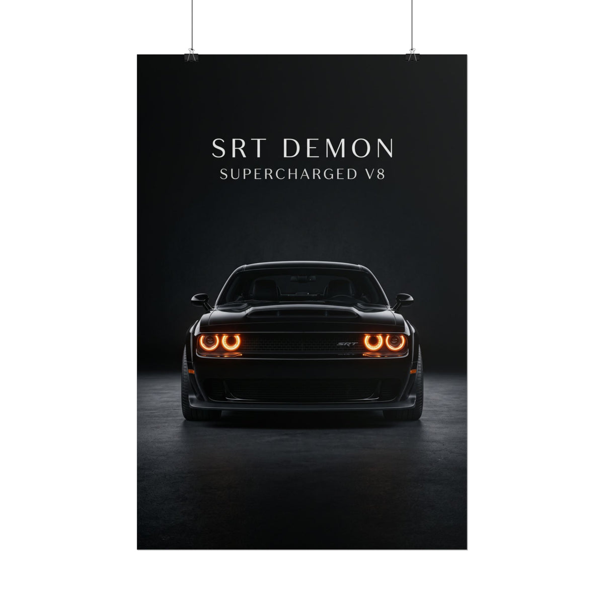 SRT Demon Supercharged V8 Muscle Car Rolled Poster