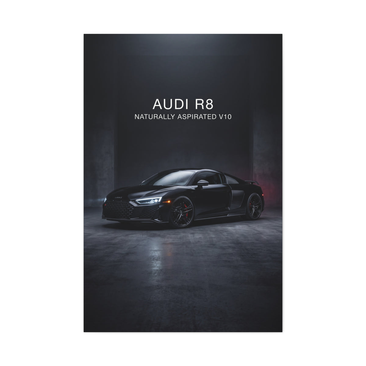Audi R8 Naturally Aspirated V10 Sports Car Matte Canvas Wall Art