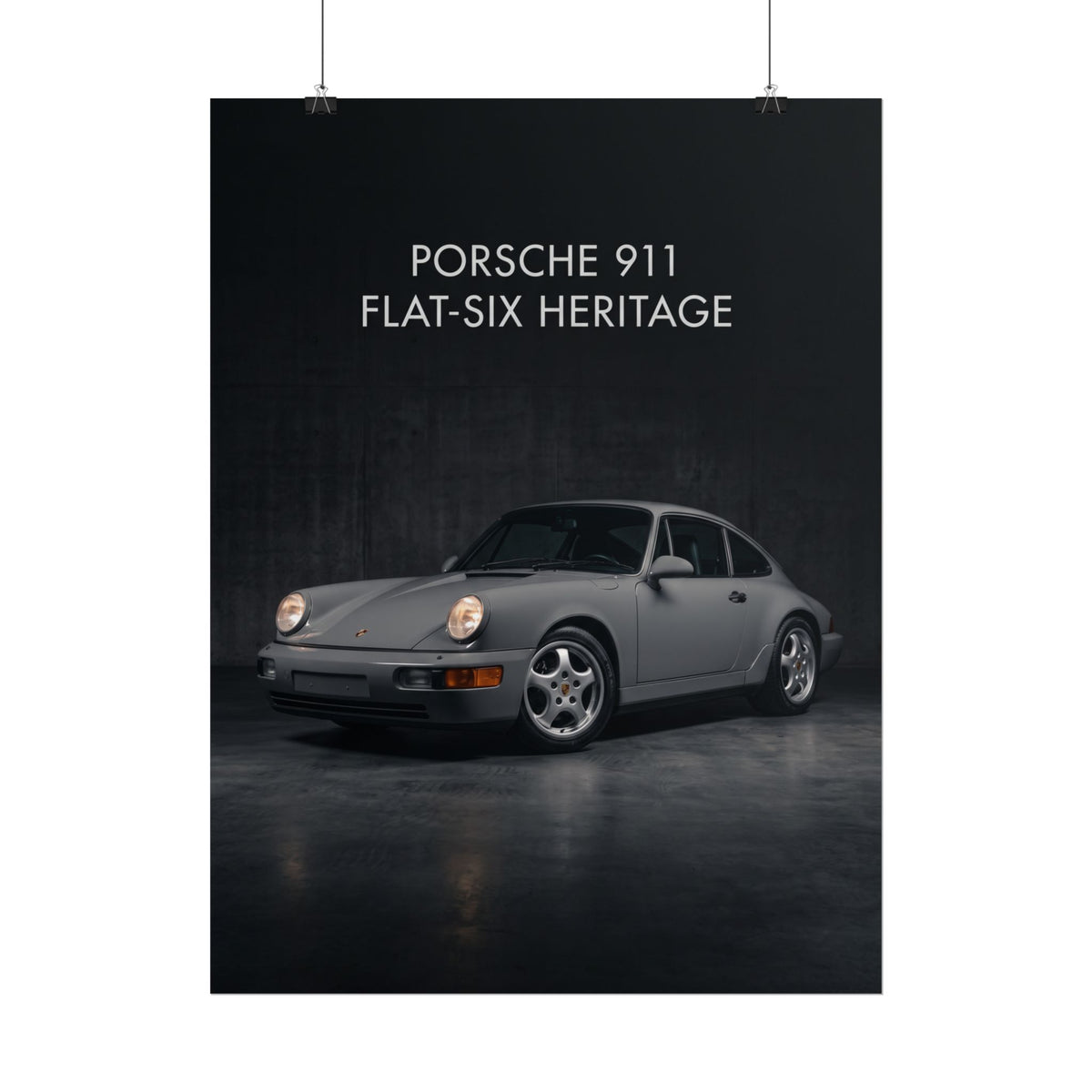 Porsche 911 (964) Flat-Six Heritage Rolled Poster