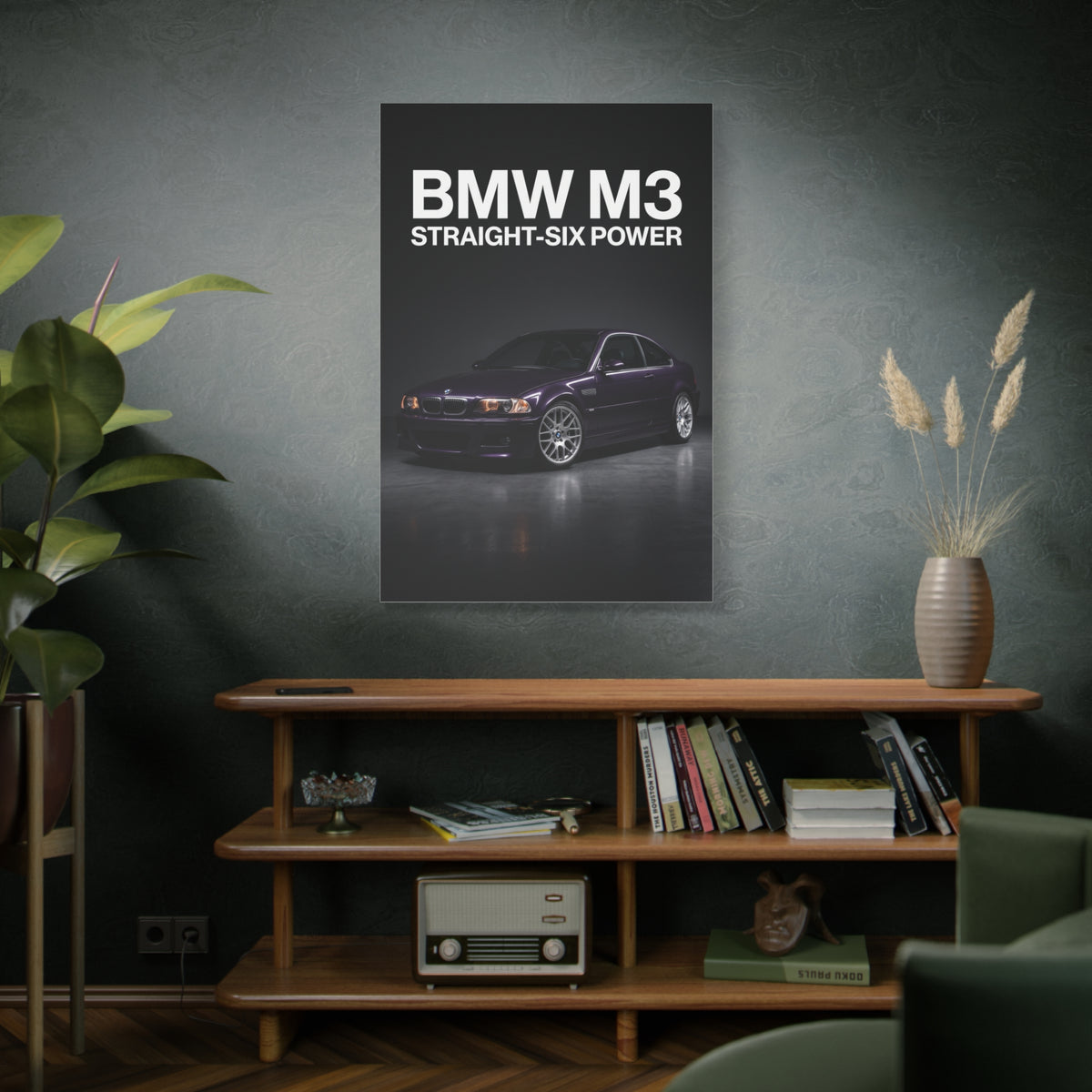 BMW M3 E46 Straight-Six Power Matte Canvas Wall Art
